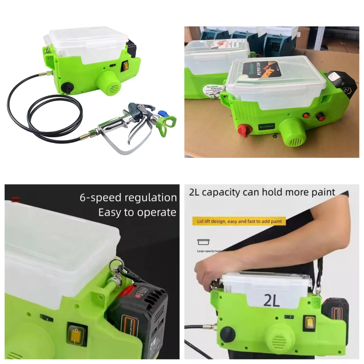 

2025 Electric Airless Sprayer Jiashida Pro Cordless Airless Paint Sprayer