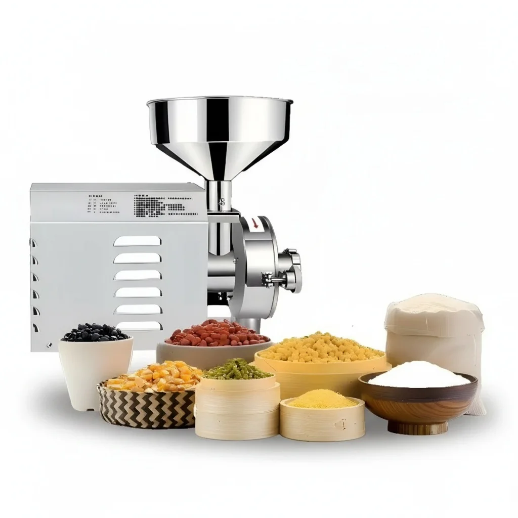

Commercial Grain Mill, 2200W 220V Heavy Duty Flour Grinder Machine, 30-50kg/h Capacity Maize Flour Grits Machine
