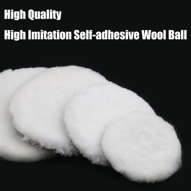 Imitation Wool Ball Polishing Disc 3-7 Inch Universal Car Motorcycle Paint Care Car Beauty Polishing Waxing Disc Self-adhesive