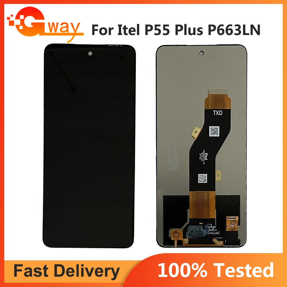 For Itel P55 Plus P663L LCD Screen Display And Touch Screen Glass Panel Assembly Itel P55+ P663LN LCD Complete Replacement Parts