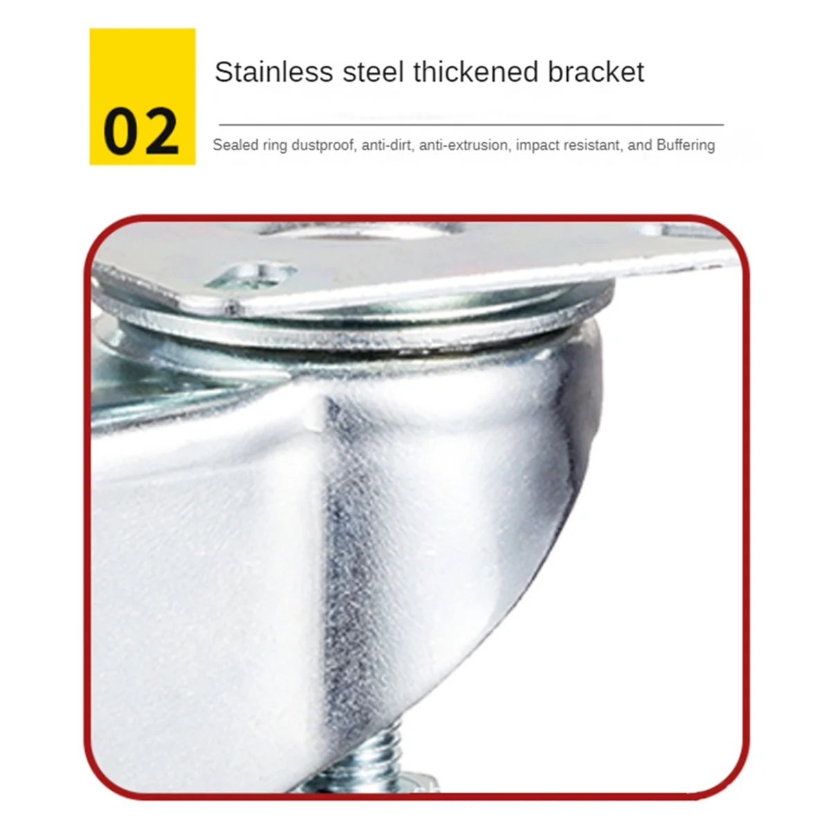 Rodízio de placa de nivelamento de 2 polegadas Y31A com rodízios resistentes com almofada de pé de nivelamento antivibração ajustável