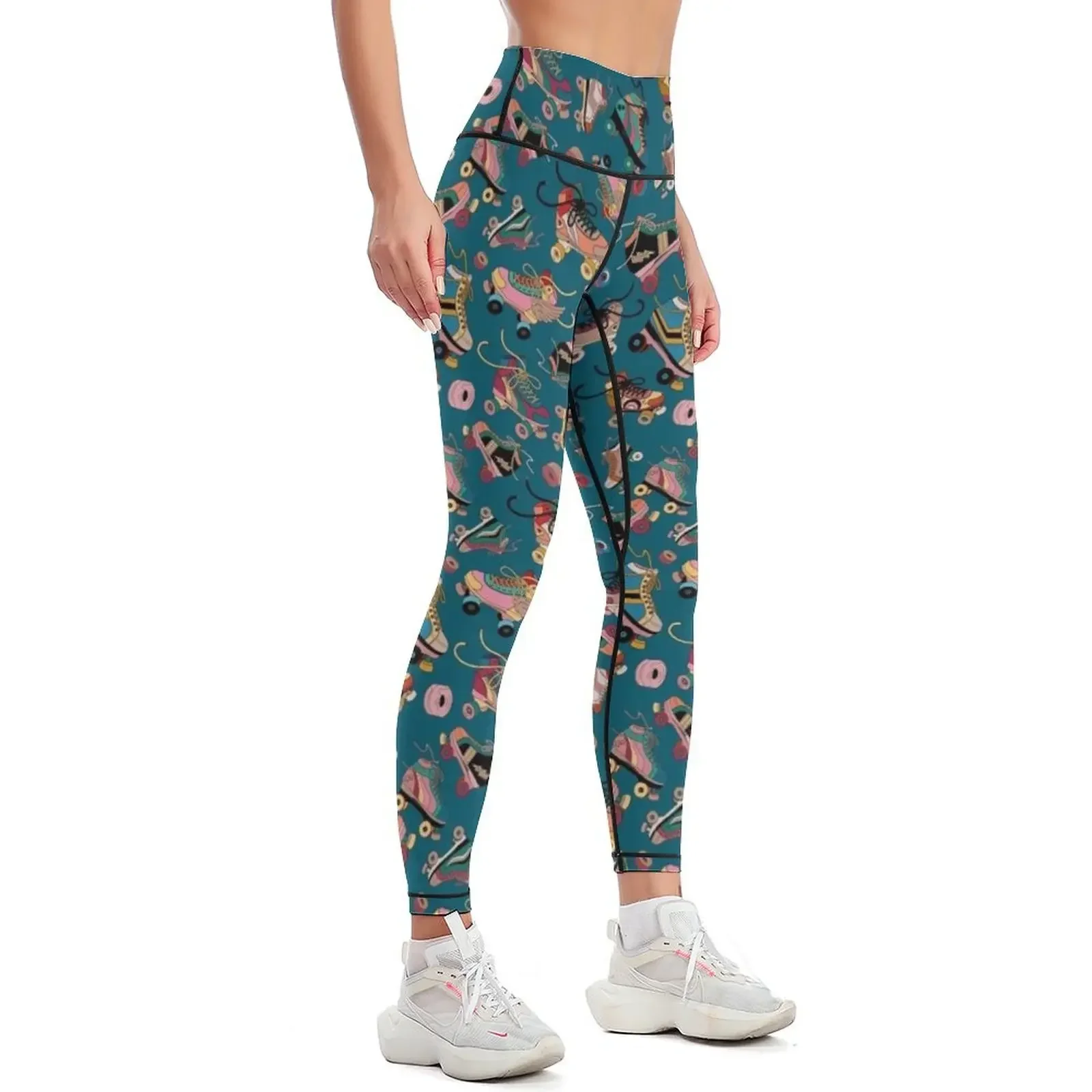 roller skate Leggings Women's high waist Sportswear woman gym sports shirts gym Golf wear Womens Leggings