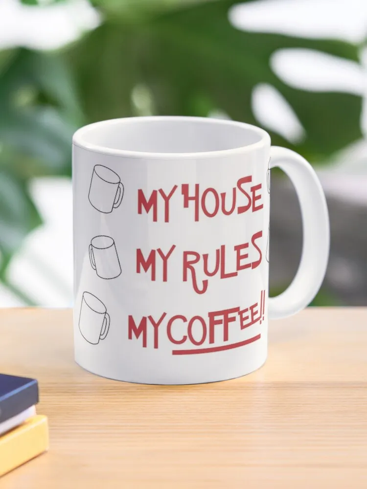 Knives Out My House My Rules My Coffee Coffee Milk Cup Mocha Cat Panda Bear Couple Christmas Mug Kawaii Cups Original Mugs