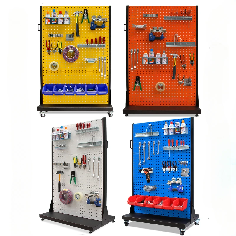 

Y Tool rack, sorting rack, workshop, mobile metal hole board, shelf accessories, hanging board, hardware display rack