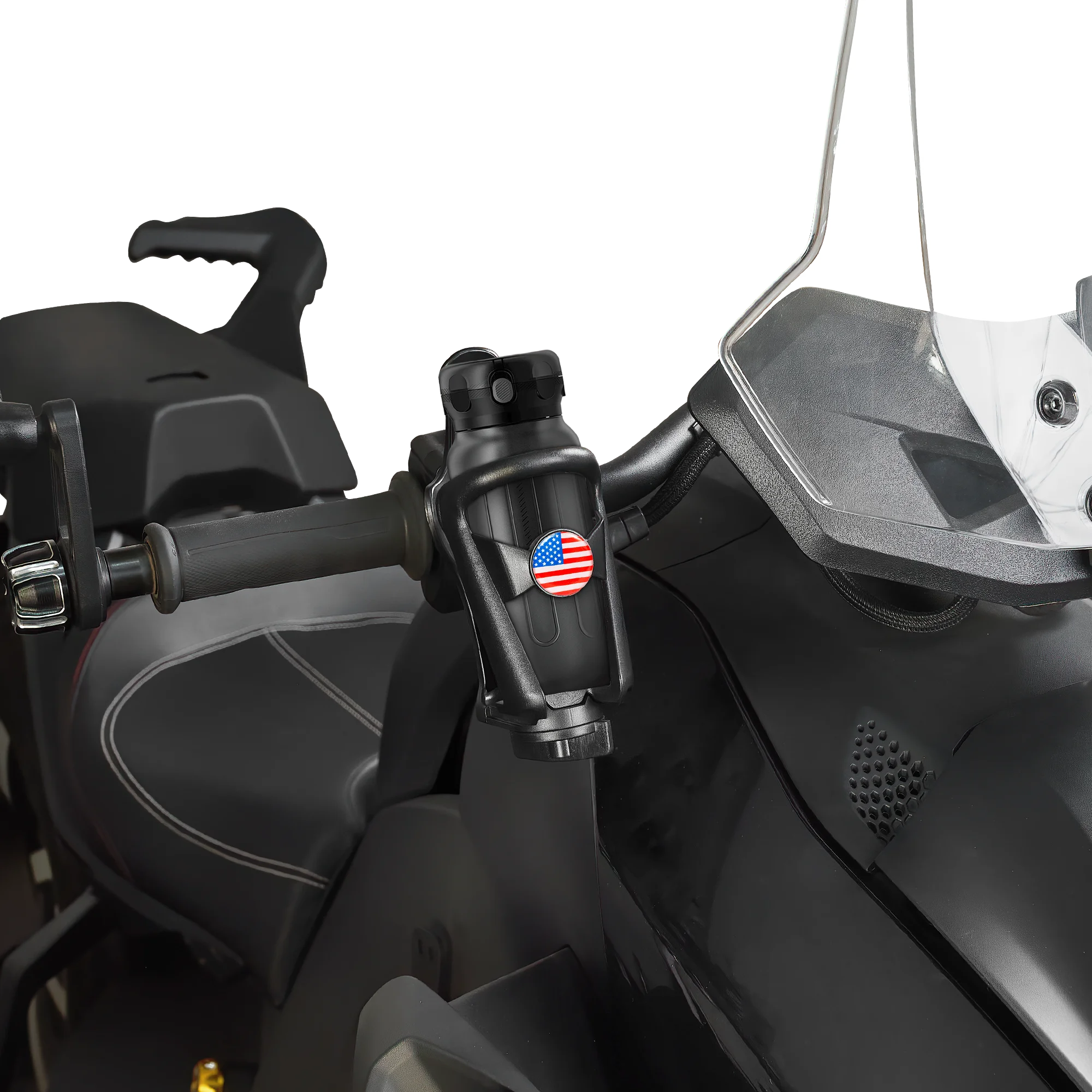 Hydration Within Reach. Adjustable Drink Holder for Can-Am Ryker Family (2019+) | Handlebar-Mounted, Smooth-Ride Stabilized