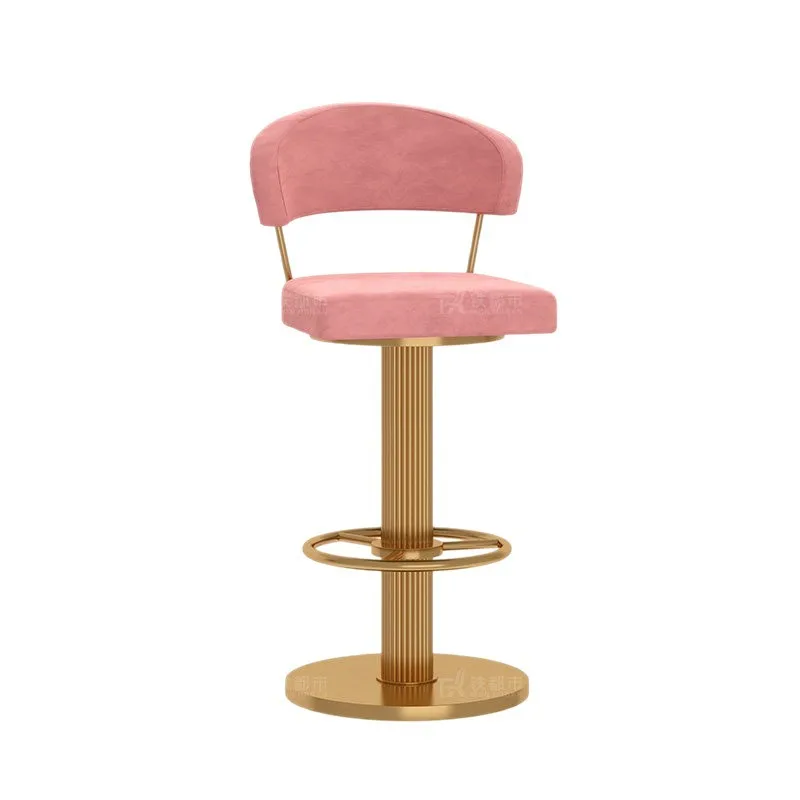 Bar chair rotation can be lifted and lowered, home light luxury, high sense, backrest, sedentary and not tired