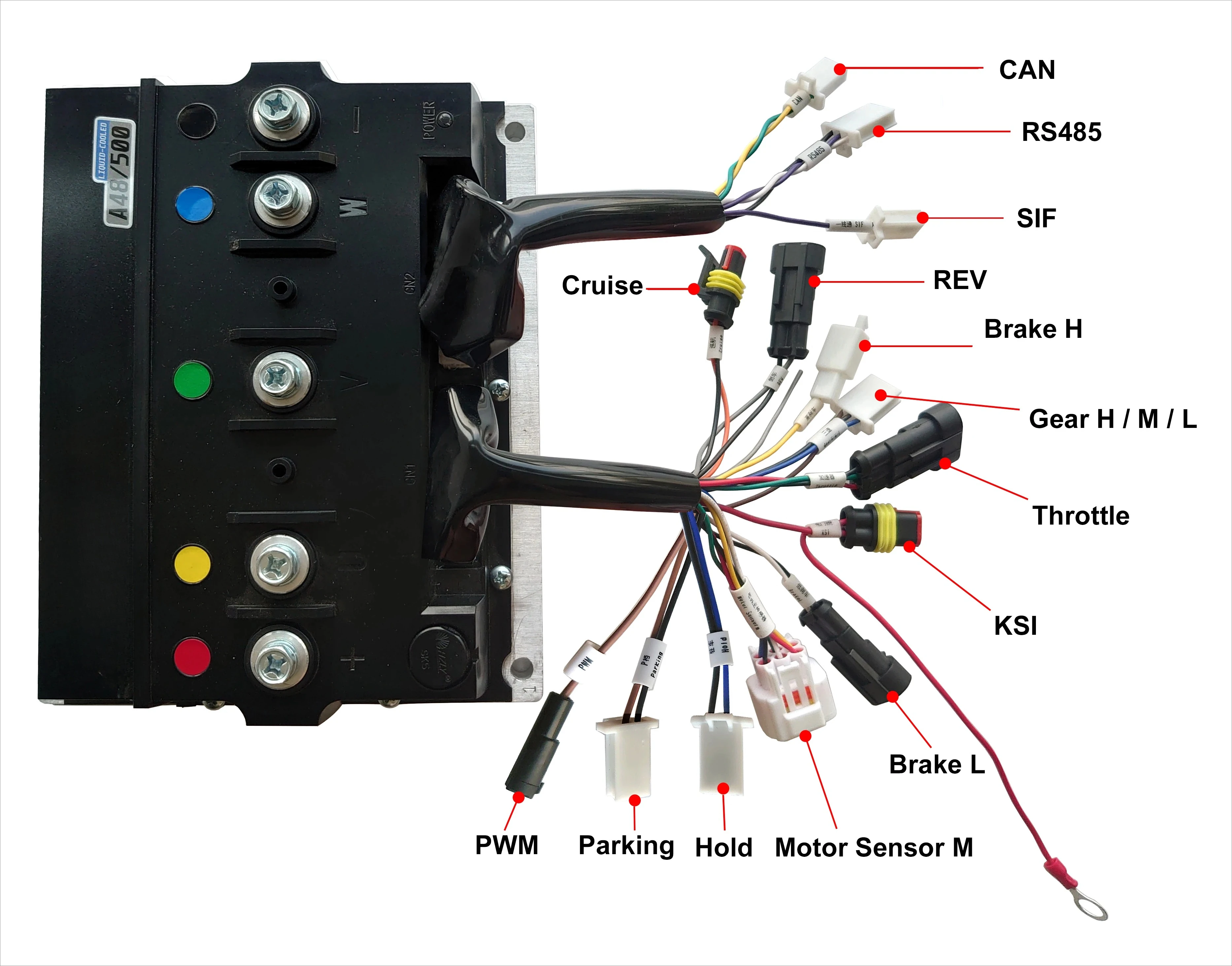 

New Arrivals Motorcycle Controller 48V/72V/96V 400A 500A Brushless PMSM Motor Controller Car Controller With High Quality