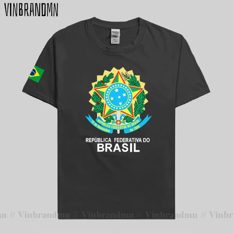 Brazil Brazilian t shirt men 2022 t-shirts tees 100% cotton nation team jerseys country tshirt fans clothing brasil BRA tops 20