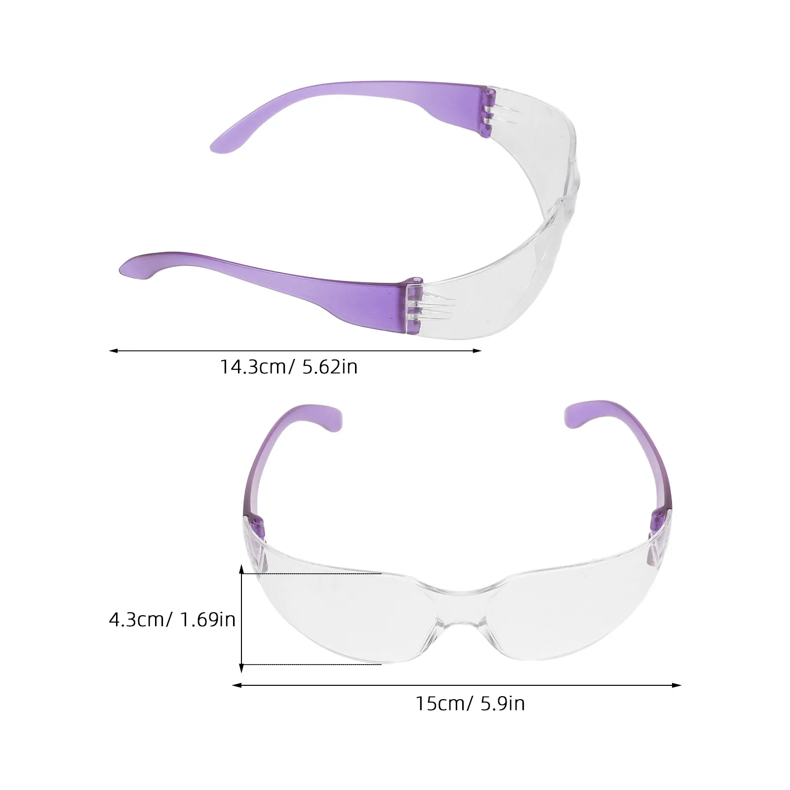 12Pcs Safety Goggles Protective Eyewear Splashproof Scratch Resistant Lab Science Experiments School Glasses Violet