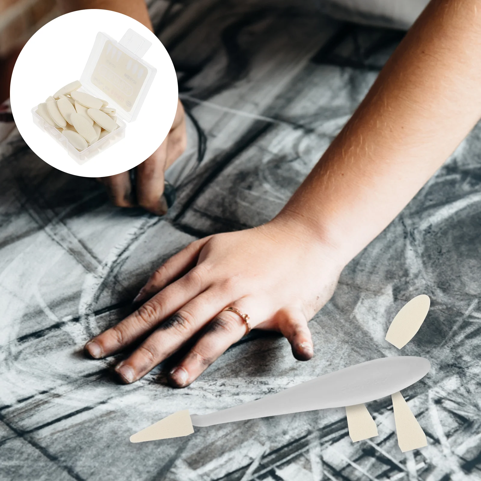 40 יחידות מחק סקיצה ספוג ציוד למחיקת צבעים ראשי כלים להחלפת מגבונים