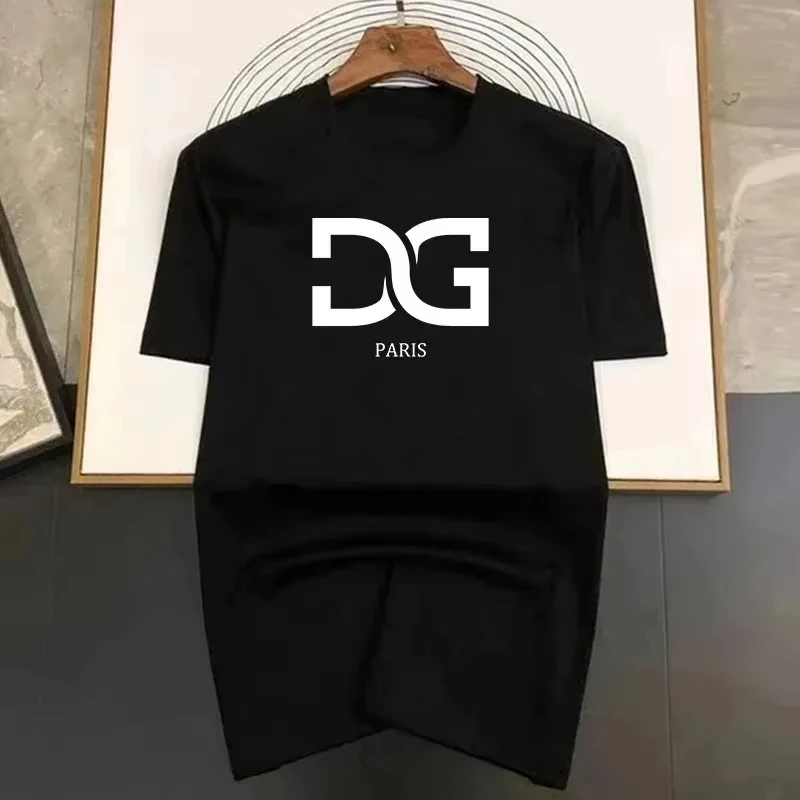 

2025 Summer Men's and Women's Pure Cotton Universal T-shirt Super Luxury Brand Loose Casual Fashion Design T-shirt Top