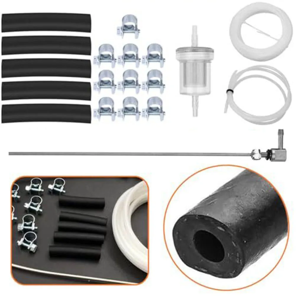 Diesel Heater Fuel Pipe Line Hose Clip Kit for Eberspacher & For Webasto Complete Set with 4m and 1m Lines Clips and Filter