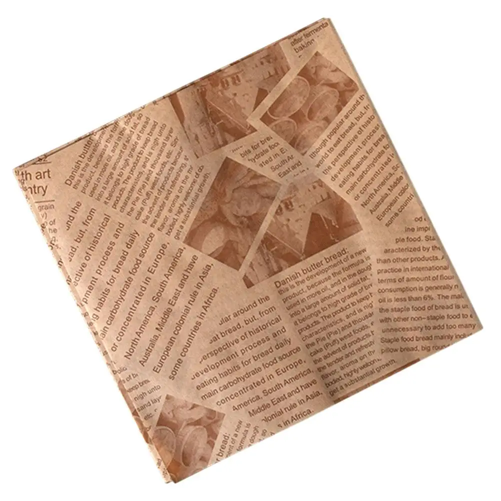 

100 Pcs Absorbing Paper Food Basket Liners 30x30cm Baking Sandwich Burger Fries Baking Paper Wrapping Greaseproof