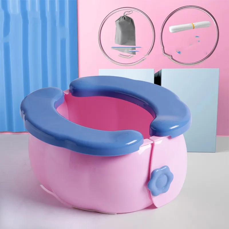 Portable Travel Baby Potty Foldable Children\'s Potty Training Seat Easy To Clean Toilet Seat Travel Pots Child Seat Baby Potty