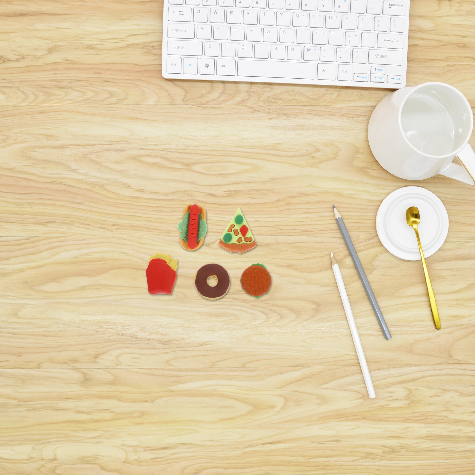 

50 Pcs Simulated Hamburger Eraser Kids' Pencil Erasers Food Cute Mini Tpr for Students