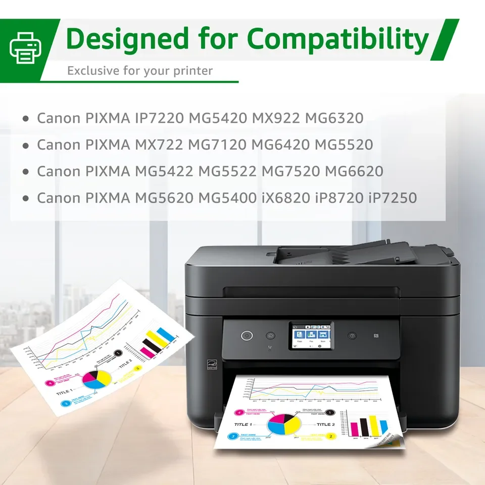 5pk Ink Cartridge For Canon PGI-250XL CLI-251XL Pixma MG5420 MG6620 MX722 MX922