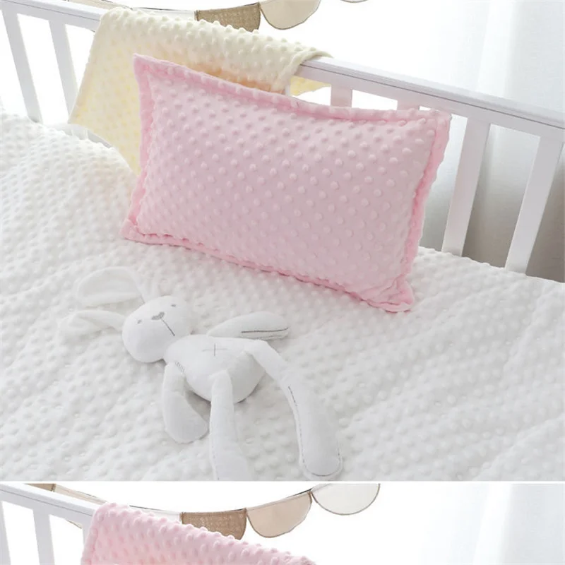 Simple Pure Color Children Bean Velvet Pillowcases Super Soft Boys Girls Pillowcase Kindergarten Special Nap Pillow Protect Case