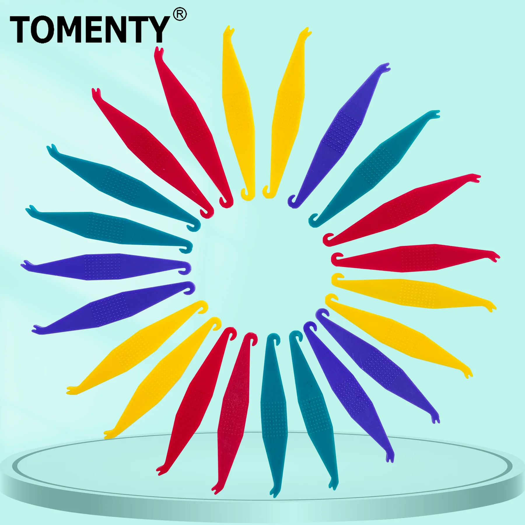 

100pcs TOMENTY Dental Orthodontic Elastic Placer for Braces Disposable Elastic Rubber Band Colors Placers for Ortho Applianc