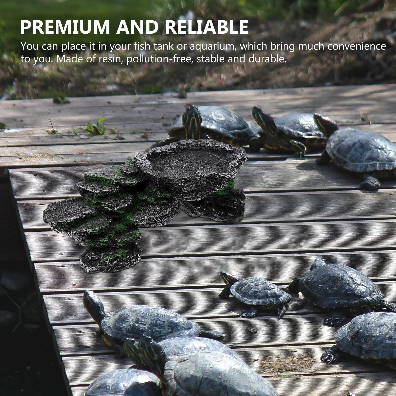 

Turtle Basking Platform Resin Material Fish Tank Aquarium Terrarium Decor Box Turtle Habitat Accessories Simulated Tortoise Ramp