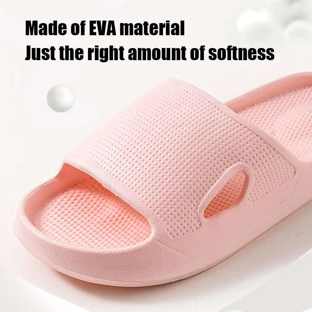 EVA Cloud House Slippers For Women Thick Sole Anti Slip Open Toe Slides Quick Drying Indoor Bathroom Shower Sandals For Couple image 6