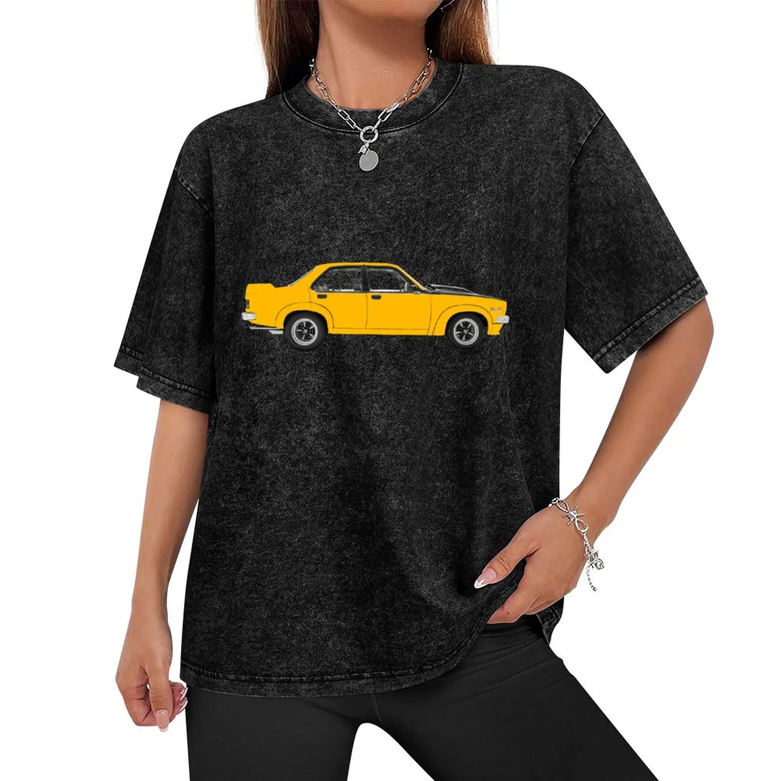 LH Holden Torana SLR/5000 1974 Chrome Yellow T-Shirt vintage clothes anime t shirts Men's t-shirts