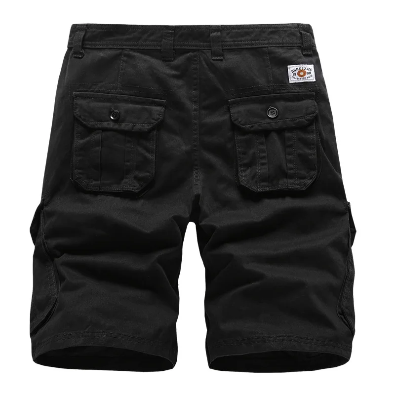 Summer Menswear Cropped Pants Loose Cotton Cargo Shorts Men's Oversized Track Five Pants