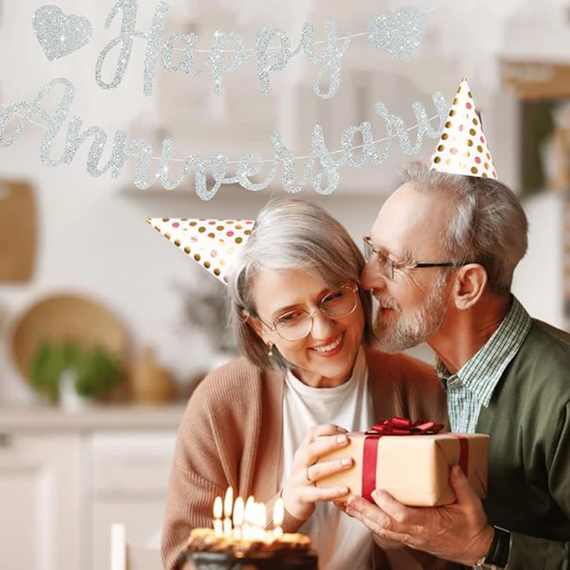 �Happy Anniversary“-Banner, Jubiläums-Party-Dekorationen, wir machen immer noch eine Party-Dekoration zum Hochzeitstag – Detail 3