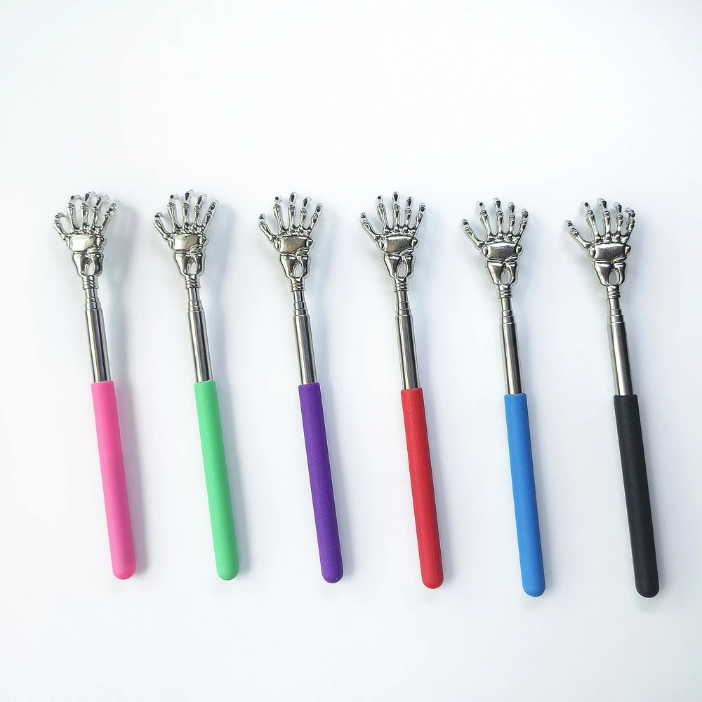 الفولاذ المقاوم للصدأ الظهر هرش تلسكوبي خدش مدلك قابلة للتمديد حكة منتجات صحية سعيدة Hackle الحرف اليدوية الحيوانات الأليفة