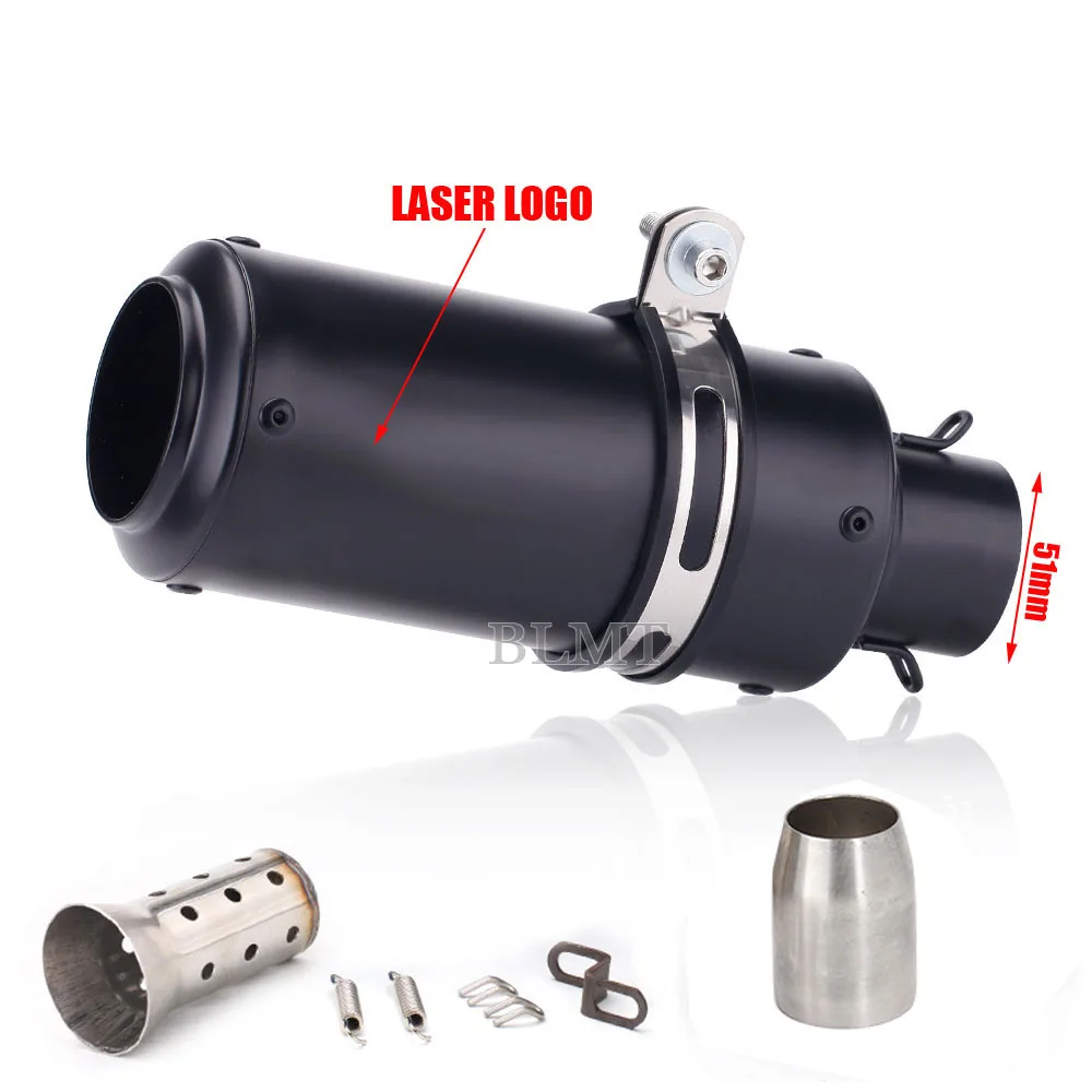 Universal 51/60mm motorcycle sc exhaust inox muffler carbon fiber exhaust with DB Killer for z900 R3 R25 MT07 MT09 R1 Z400 Z650 image 3