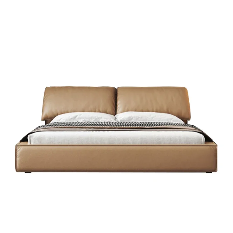 

Многофункциональная парная кровать, кожаная эстетичная роскошная двуспальная кровать размера «queen-size», современная мебель для отеля Moderno