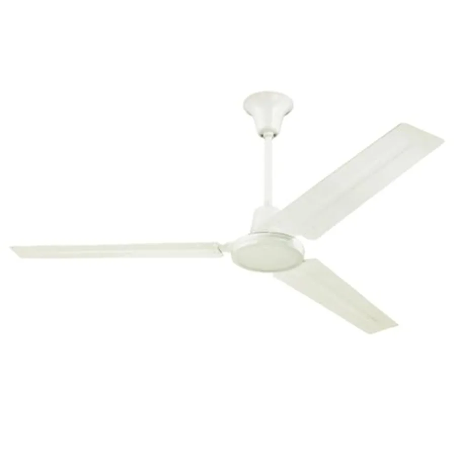 

7840900 Industrial 56-Inch Three-Blade Ceiling Fan with J-Hook Installation System, White, Wall Control