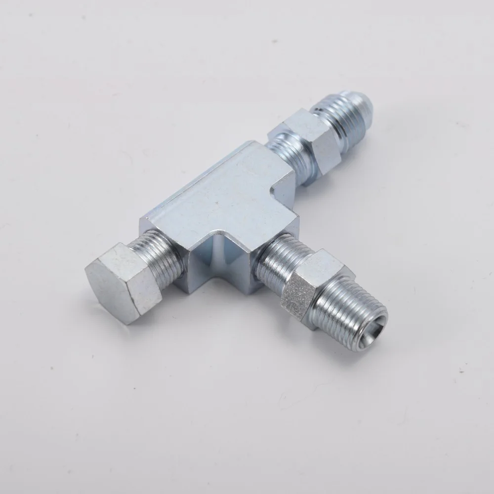 EPMAN 1/8NPT to 4AN Turbo Adapter Tee Fitting w/ Block Oil Feed Pressure Sensor EP-CGQ201
