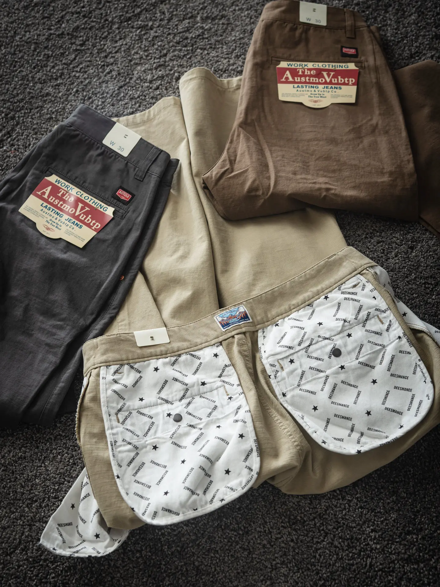 

2026 Spring New American Retro Breathable Bamboo Cotton Cargo Pants Men's Fashion Simple Multi-pocket Straight Casual Trousers