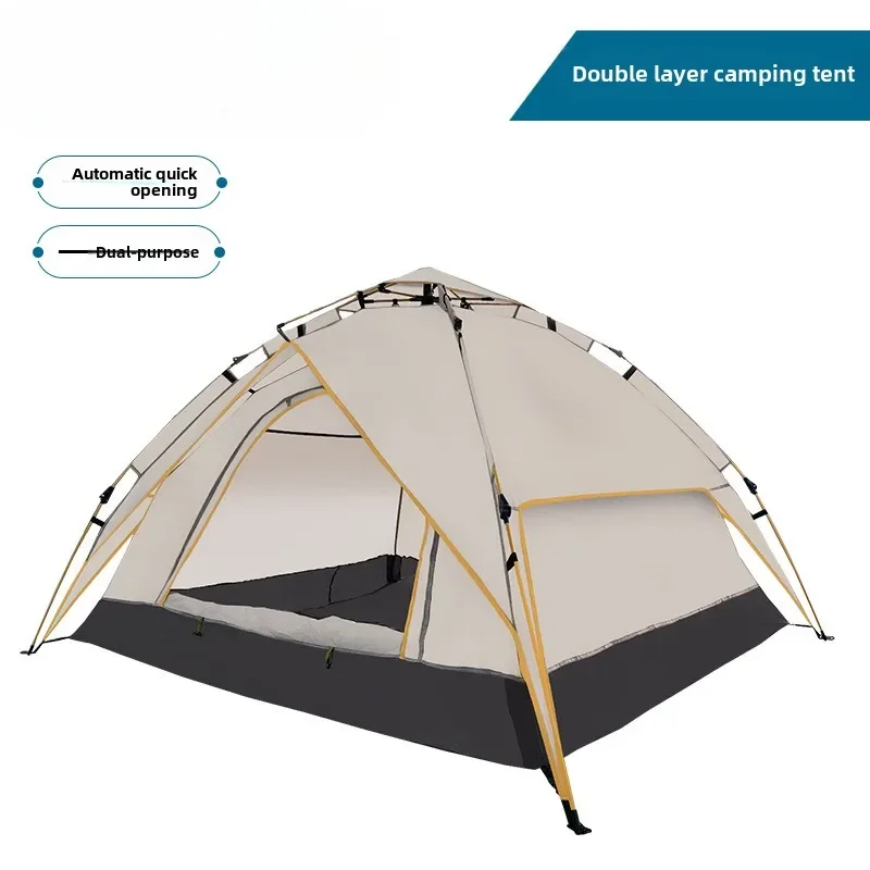 YOUSKY Outdoor Tent 3-4 Person Camping Tent Portable Automatic Pop-up Sunshade UV Protection for Camping