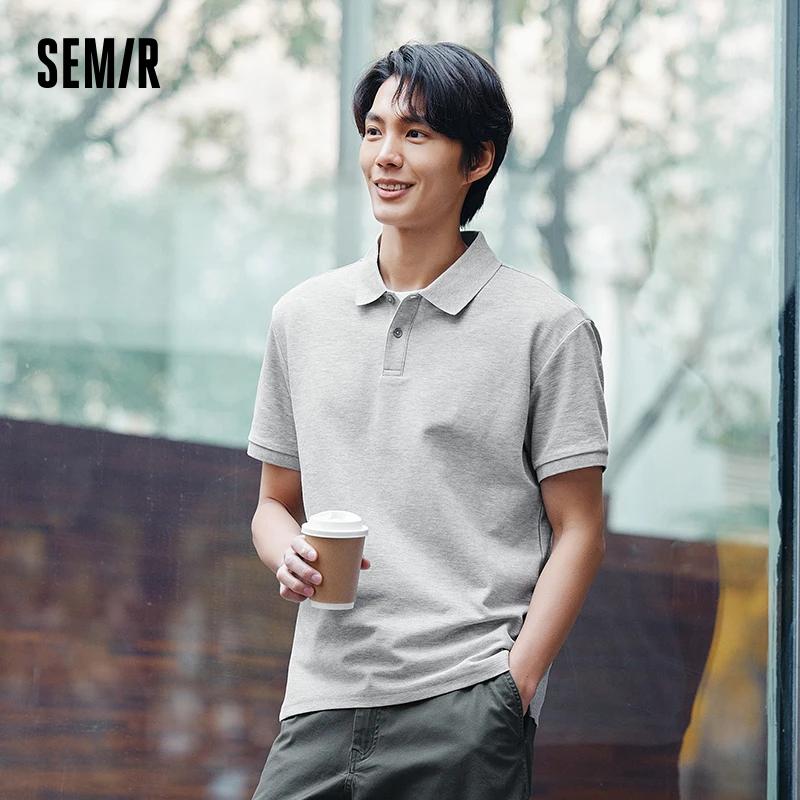 Semir Polo Shirt Men 2024 Summer New Moisture Absorption Quick Dry Slim Fit Short Sleeve Shirt Basic Solid Color