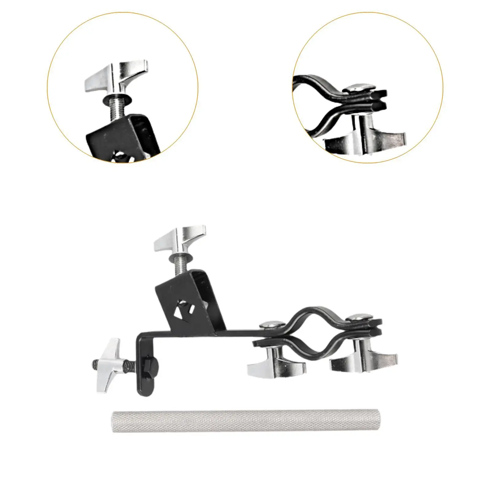 Cowbell Mount Clamp Metal Percussion Claw Bracket Drum Rack Multi Clamp for Holder Cymbal Tambourine