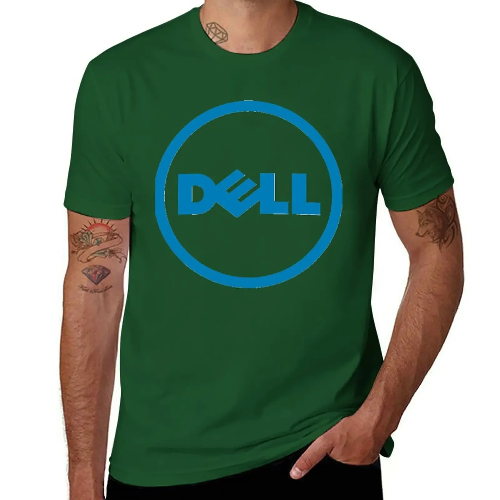 Best Seller Dell Computer Logo Merchandise Essential man t-shirts man mens graphic t-shirts big and tall Male fashion Hot Sale