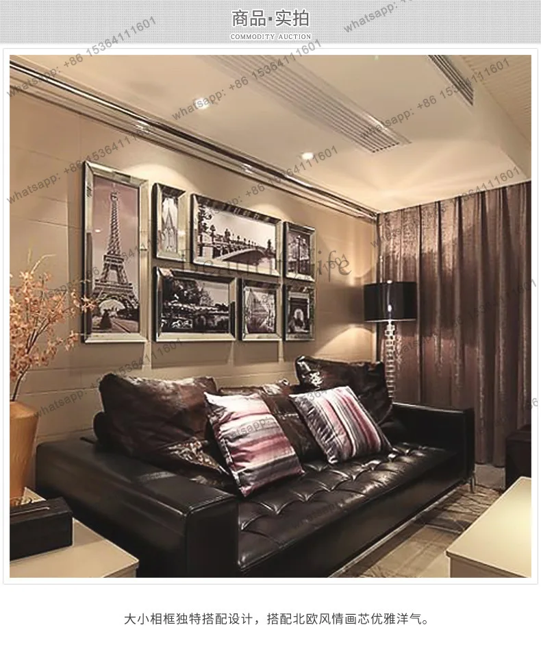 Mirror picture frame wall decoration pendant wall wall sticker TV background decoration fashion creativity W1149L