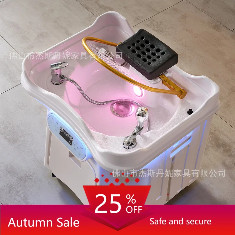 

YFY Head Therapy Shampoo Basin CNC Constant Temperature 50L Water Storage Tank Water Circulation Steaming Shampoo Bed