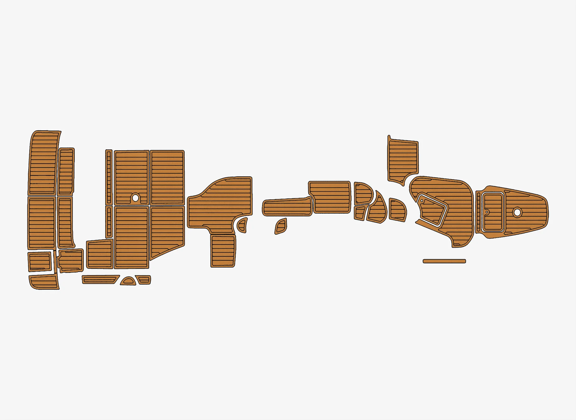 

1995 Cranchi 25 Perla 1/4" 6mm EVA foam Non-Slip PVC Teak Decking marine Mat seadek AQUA carpet Marine Floor