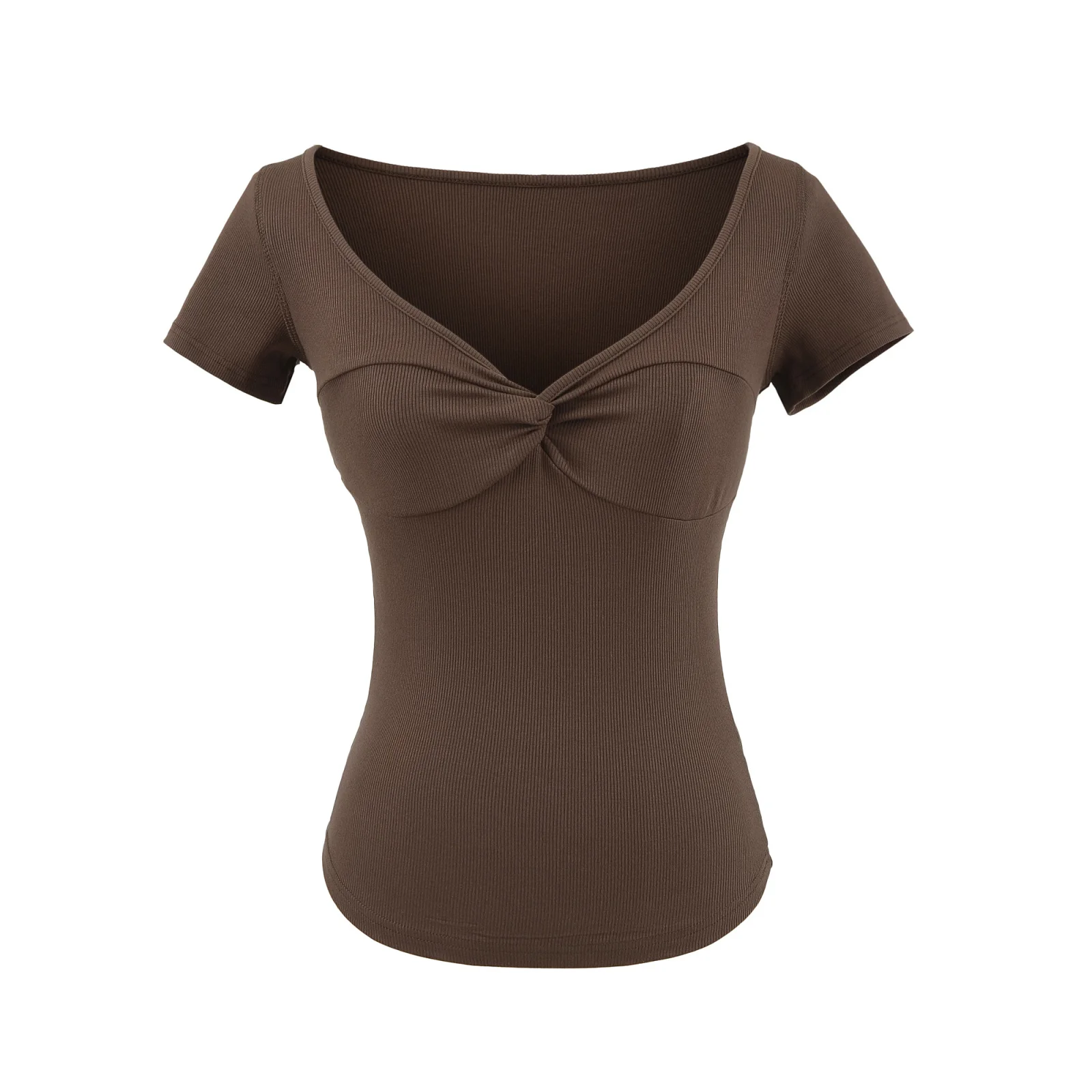 

Футболка Slim Fit ort Sve V-Ne, женская летняя базовая одежда, внутренняя одежда, топ Street Sle, однотонная, повседневная мода