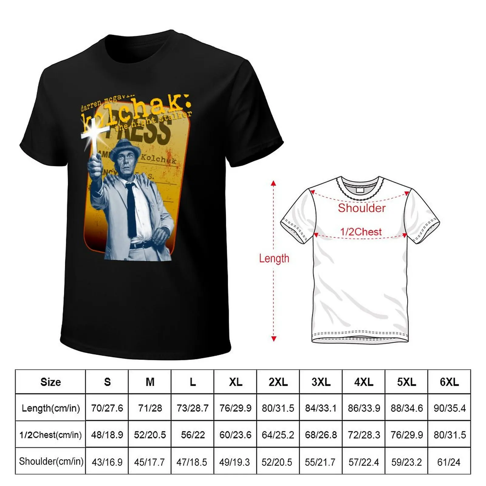 Kolchak: The Night Stalker Press Pass Design T-Shirt man t shirts for men T-Shirt