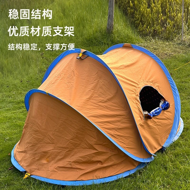 Outdoor camping boat type hand throw tent free of construction