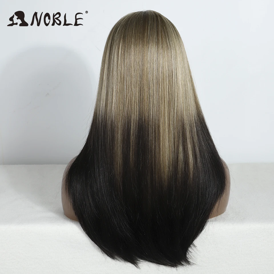 Noble Wig Straight Baby Hair Bob Wig Synthetic Hair Wig 20 Inch Cosplay Glueless Bob Wig For Women Synthetic Lace Front Wig