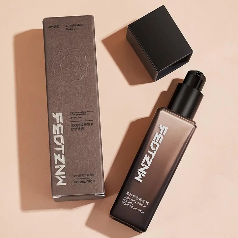 Base de hilo suave de larga duración de Feotznw - Maquillaje líquido para arrugas y cuidado de la piel para mujer