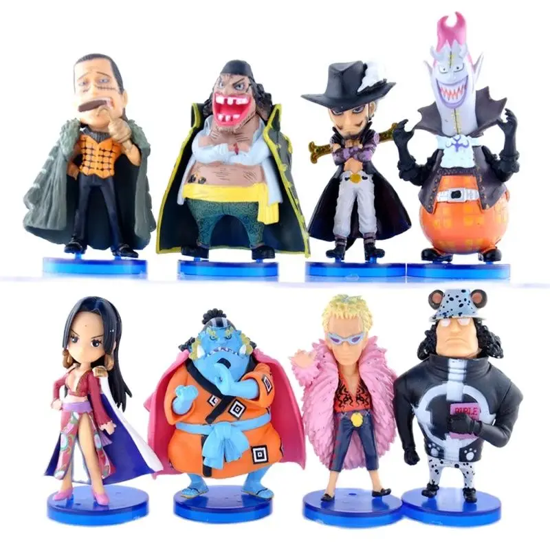 Anime One Piece Mihawk Doflamingo Kuma Boa Hancock Jinbe Moria Marshall D Teach PVC Action Figure Collectible Model Toys Doll