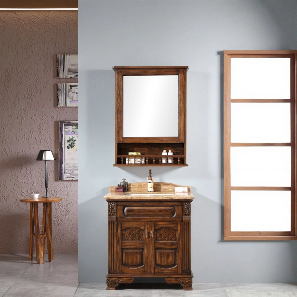 American-Style Luxury Lacquered Panel Water-Resistant Floor-Mounted Countertop For Bathroom Vanities For Home Or Hotel Use
