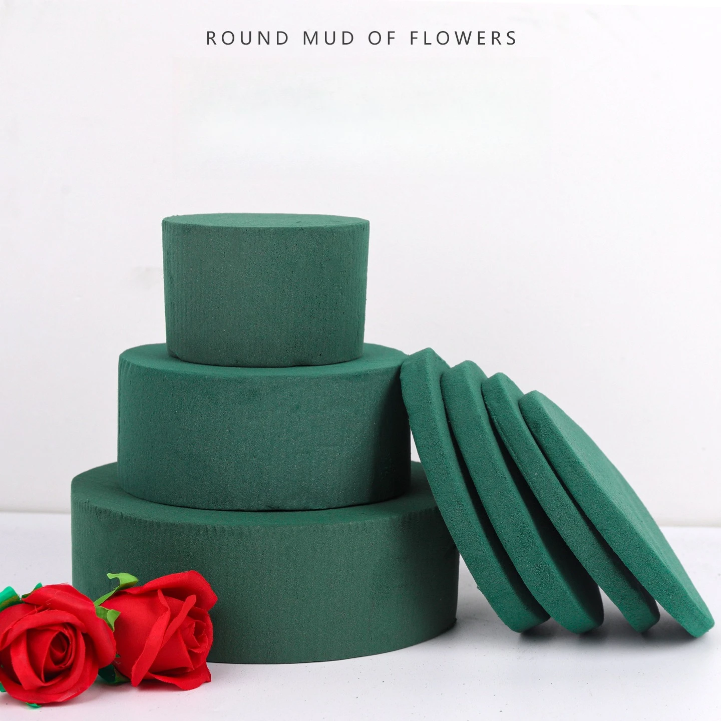 Round Flower Mud Block Mini Hug Bucket Special Bloom Arrangement Clay Flower Bouquet Specific Absorbent Sponge Floral DIY