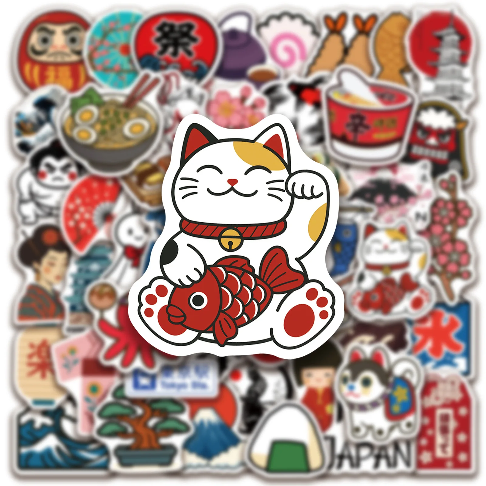 Phone Cases Japanese - 10/30/50PCS Pegatinas de Estilo Japonés Tradicional,