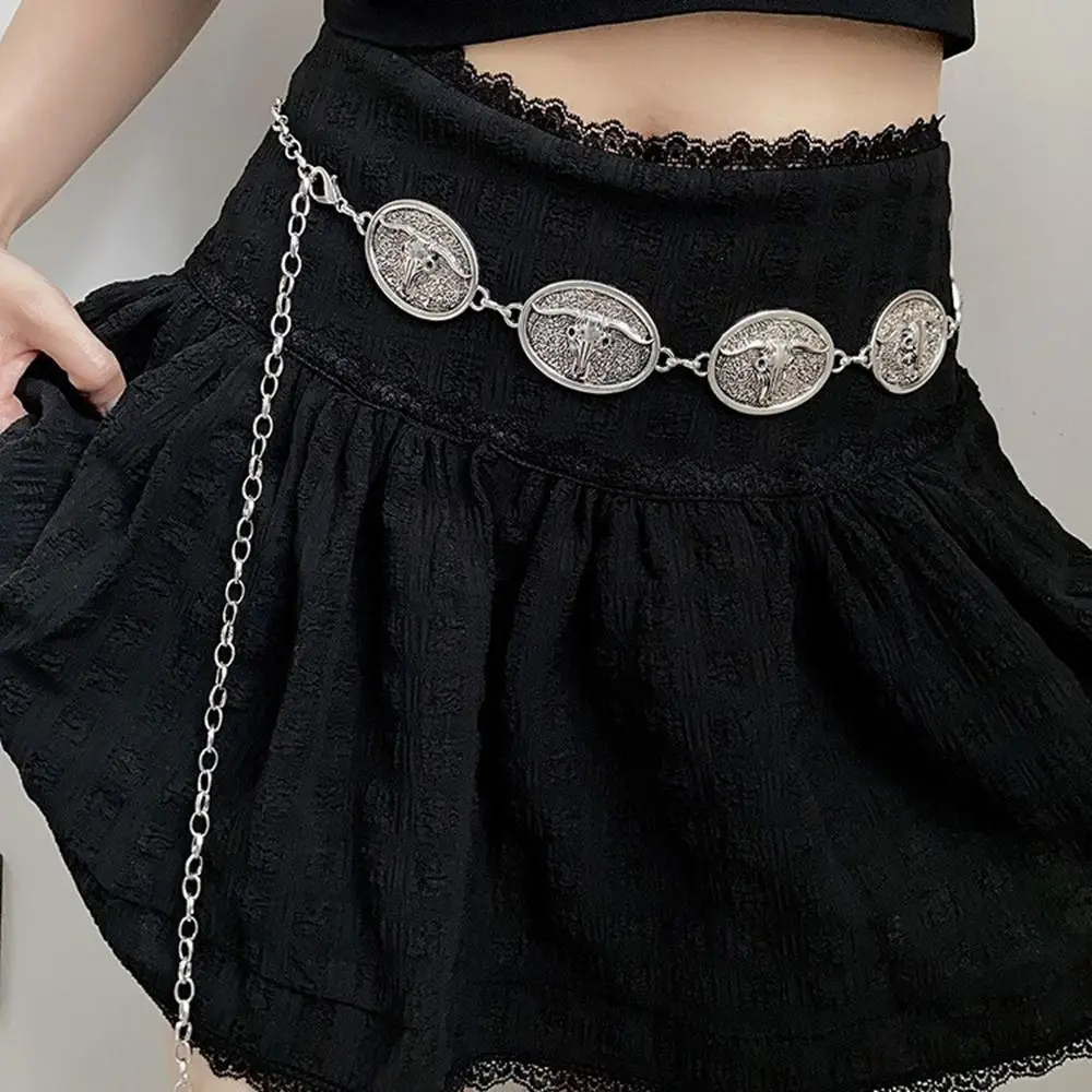 

Elegant Flower Metal Waist Chain Vintage Silver Bohemian Style Waistband Body Jewelry Gold Waist Jewelry Ethnic Style Belt Women